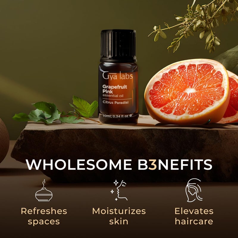 Gya Labs Grapefruit Essential Oil - 0.34 Fl Oz - for Hair, Skin, Diffuser, Aromatherapy & DIY Candle Making Scent - Image 5