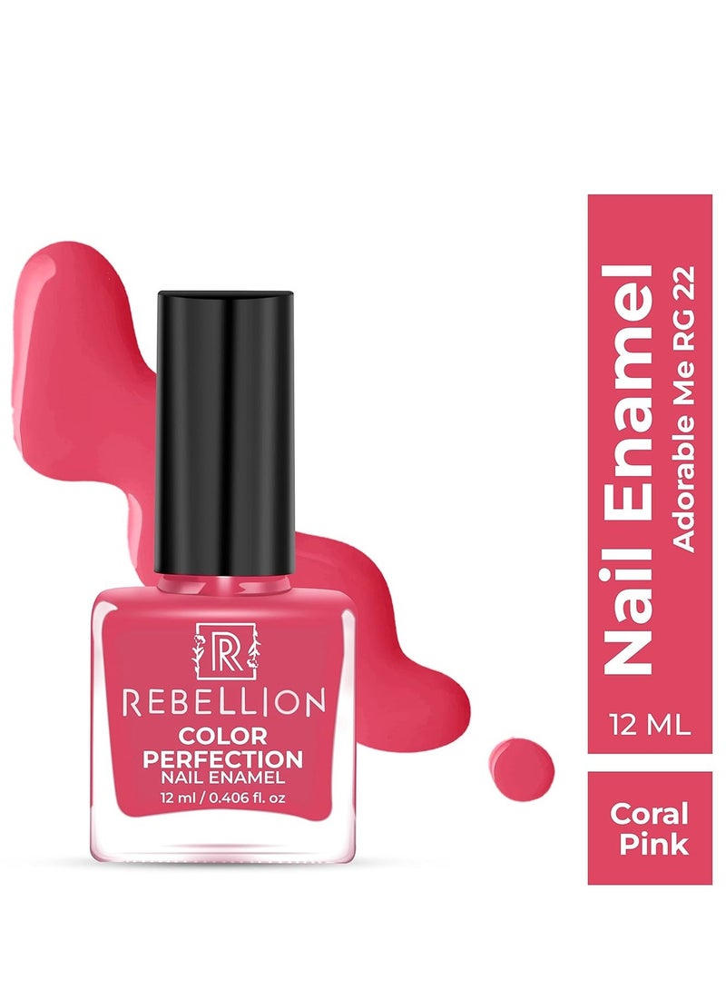 Rebellion Color Perfection Nail Enamel 12ml Salmon pink Adonis RG25 - Image 2