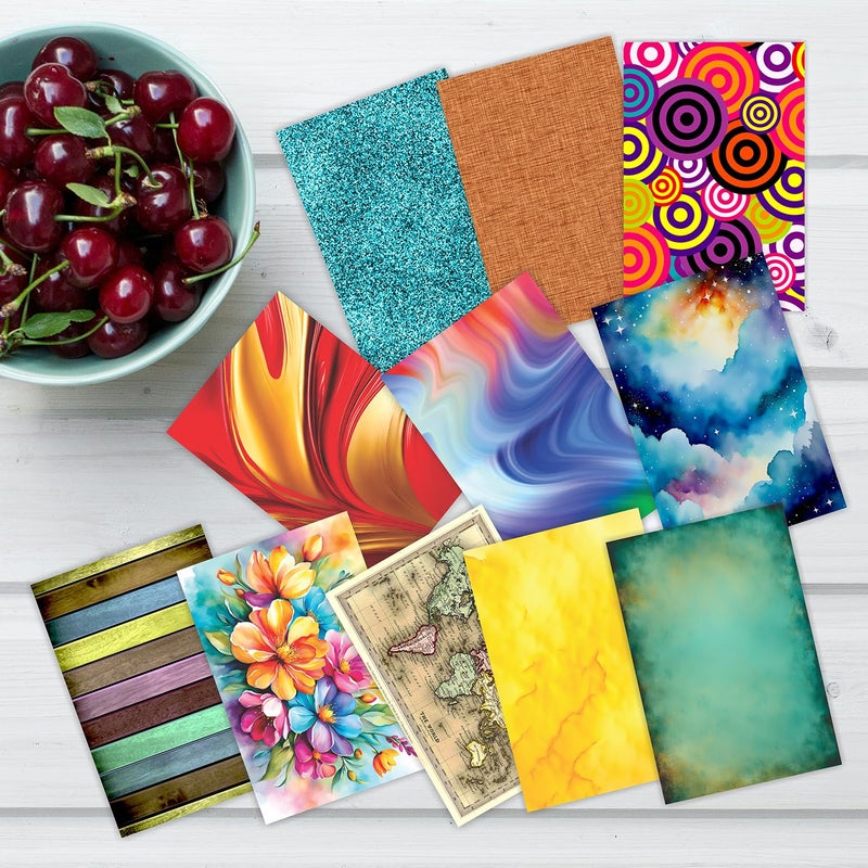 PARTH IMPEX 270 Sheets Scrapbook Paper 4x6 Single-Side - Floral Watercolor Vintage 160gsm Thick Decorative Colored Cardstock for Art Craft Scrapbooking Journaling Supplies Aesthetic Room Decor - Image 3