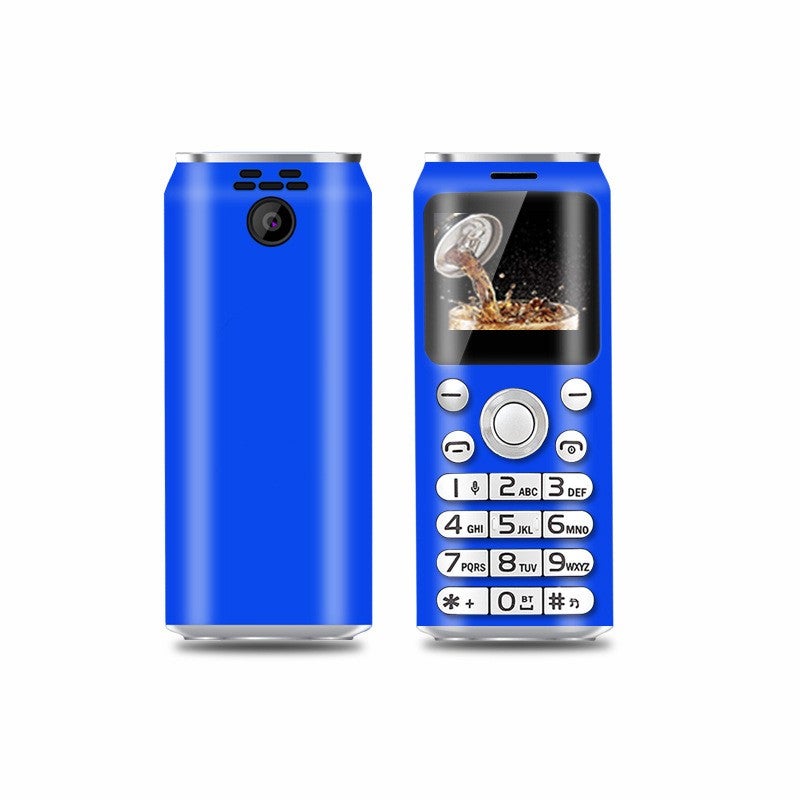 Generic (Unbranded) Mini Mobile Phone Satrend K8/x8 1.0 Cola Shape Telefone Bluetooth Dialer Call Recorder Cellphones Blue - Image 1