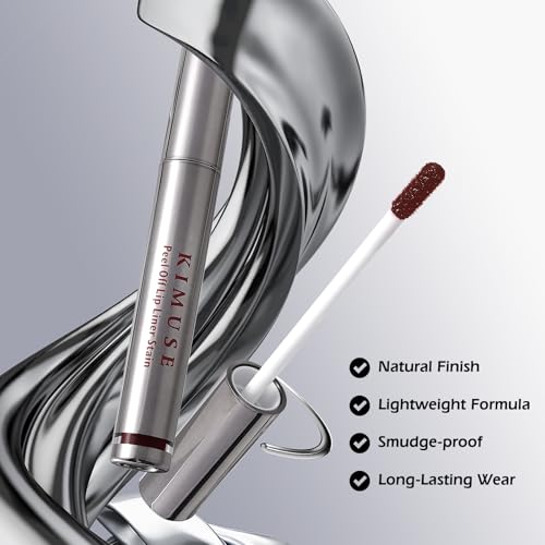KIMUSE Peel Off Lip Liner Stain, Long Lasting Lip Tint Stain Peel Off, Waterproof, Transfer-Proof, Highly Pigmented Color Peel Off Lip Stain Liner, Matte Finish - Image 3