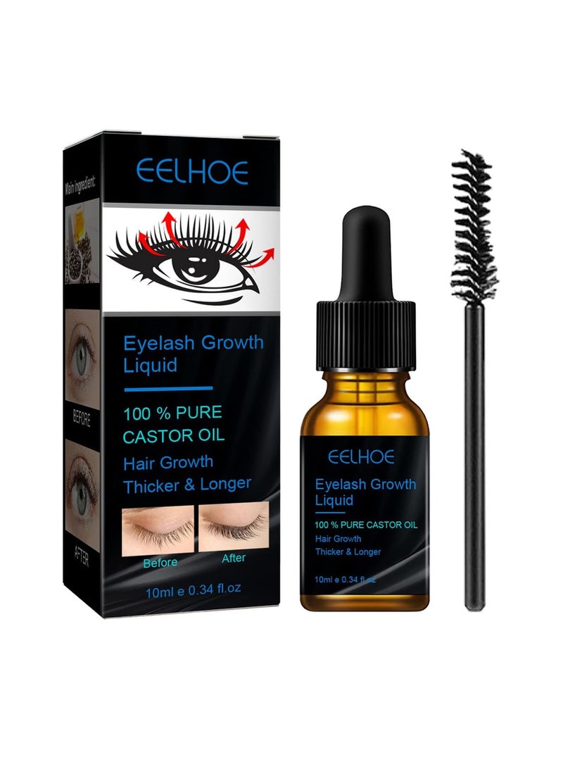 EELHOE Eyelash Growth Liquid 100% Pure Castor Oil 10 ml  - Image 1