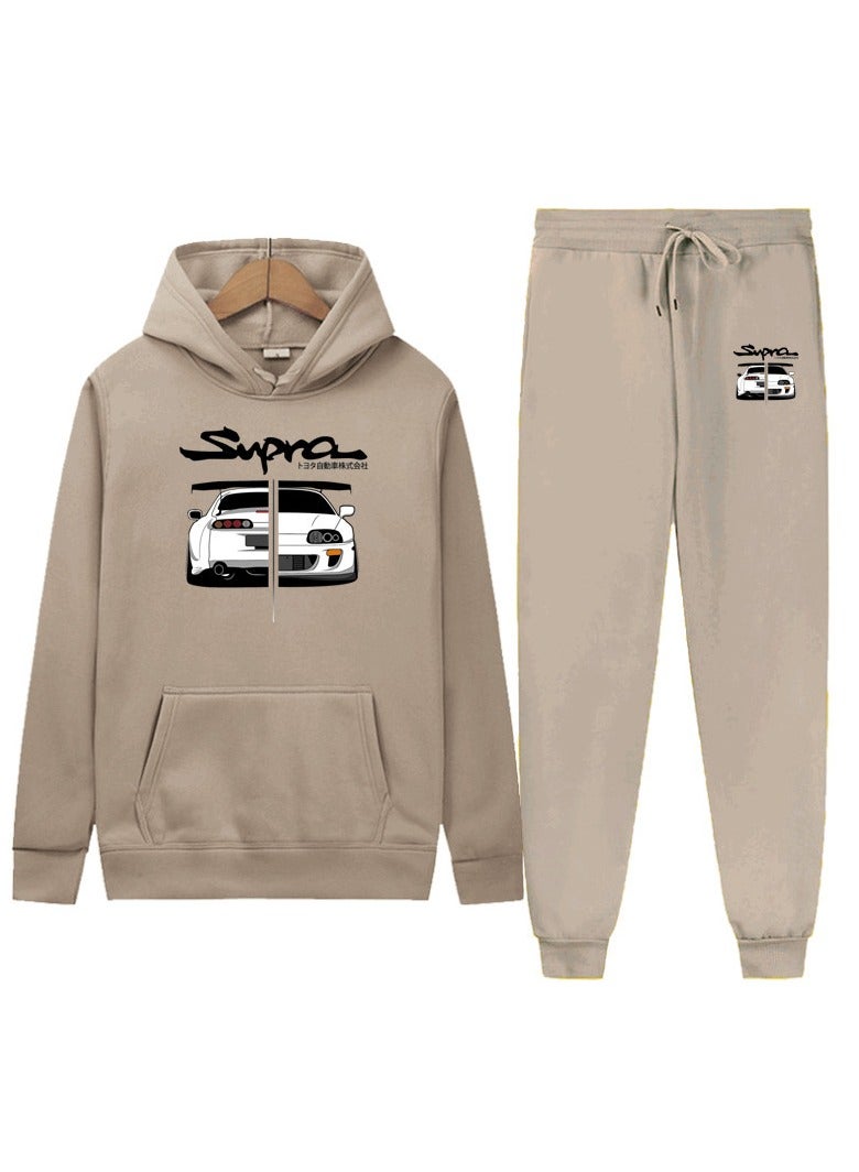 KUYING Racing Printed Loose Fleece Hoodie Set  - Image 1