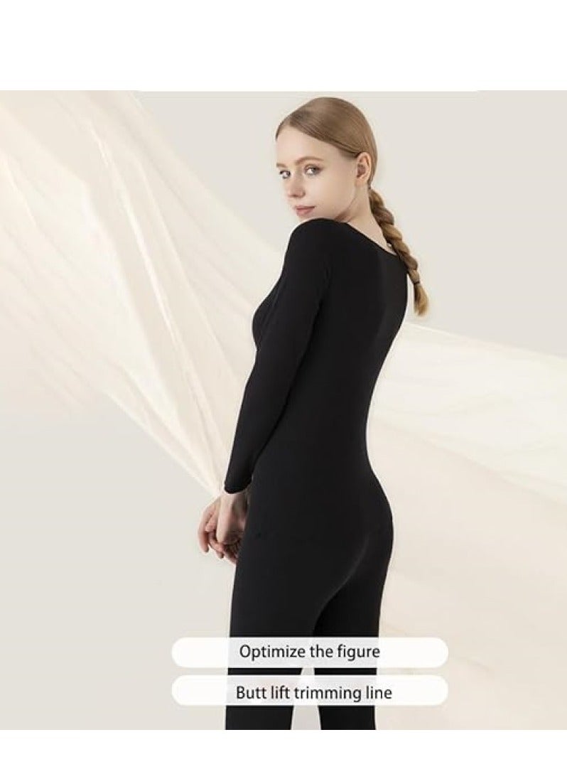 Women Thick Thermal Underwear Set Ladies Long Johns Thermal Set Fleece Lined Premium Soft Thermal Underwear S - Image 4