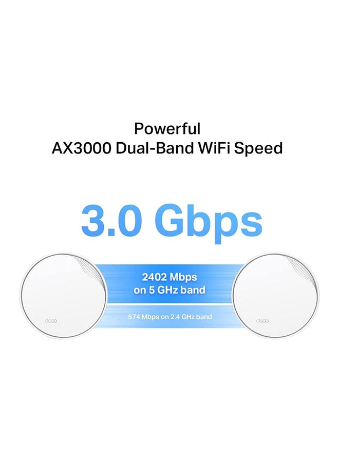 TP-LINK Deco X50-PoE AX3000 Whole Home Mesh Wi-Fi 6 System with PoE, Dual-Band, AI-Driven Mesh, cover up to 6,500 ft2, Connect up to 150 devices, 1.0 GHz Dual-Core CPU, HomeShield, Pack of 3 White - Image 5