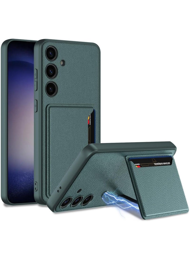 Arabest Samsung S24ultra case for Leather Phone Case Magnetic Invisible Bracket Anti-Fall Protective Cover