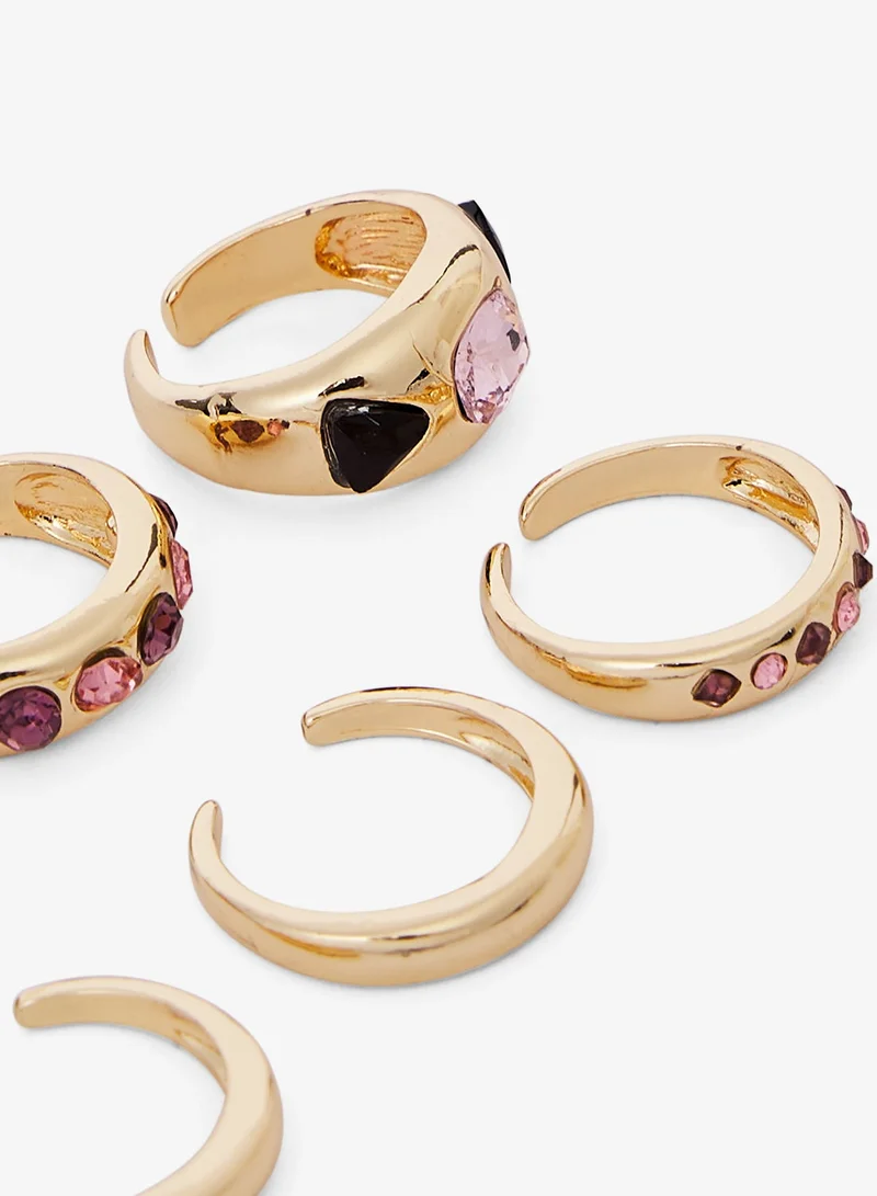 ELLA Chunky Gold Metallic Statement Rings