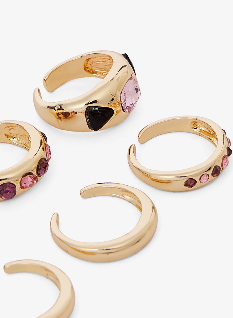 ايلا خواتم ذهبية معدنية جريئة - Image 4