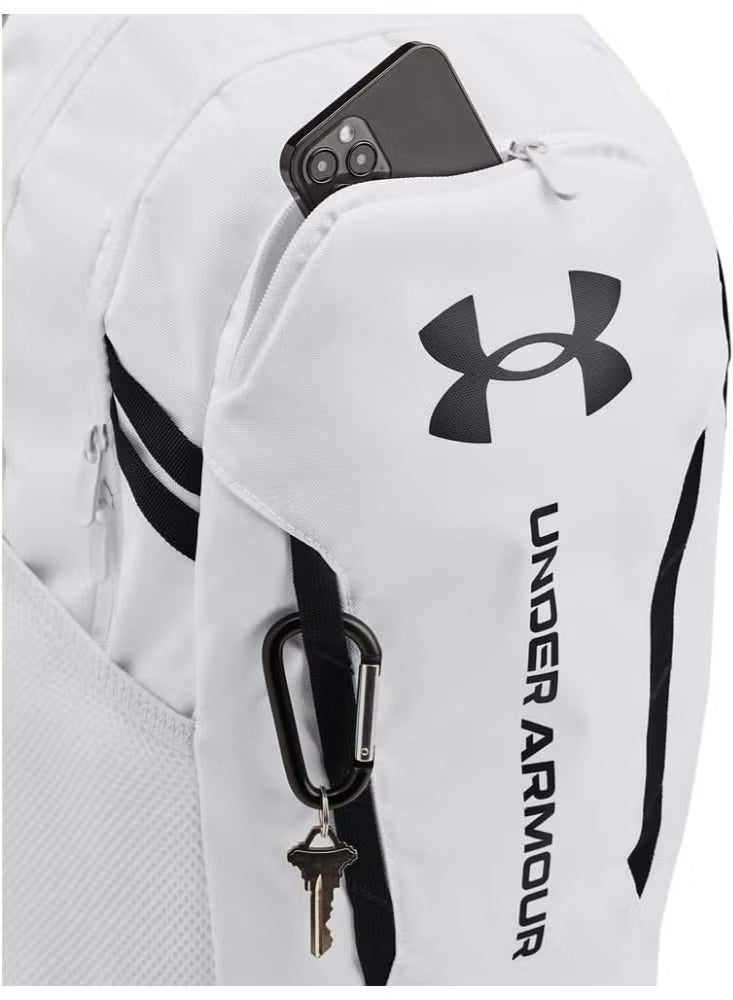 Under Armour Hustle 6.0 Unisex Backpack, (100) White, One Size, Sports Backpack, Waterproof Bag, Short Trip Bag，schoolbag - Image 2