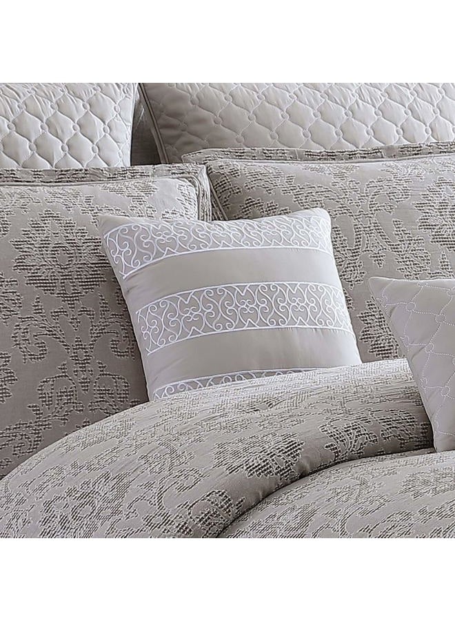 Riverbrook Home 100% Polyester Comforter Set, King, Kenetic - Tan/Natural, 10 Piece Set - Image 4
