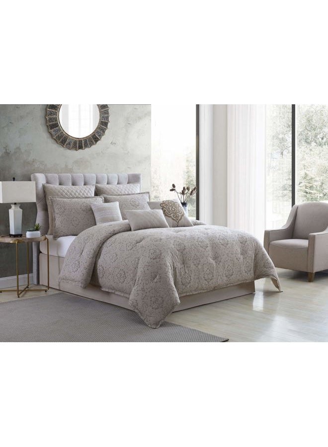 Riverbrook Home 100% Polyester Comforter Set, King, Kenetic - Tan/Natural, 10 Piece Set - Image 2