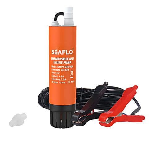 SEAFLO 12V Submersible/Inline Transfer Pump for Diesel/Freshwater/Saltwater - 280 Gallons Per Hour Flow Rate - 4 Year Warranty - Image 1