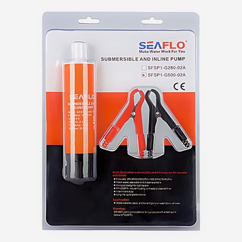 SEAFLO 12V Submersible/Inline Transfer Pump for Diesel/Freshwater/Saltwater - 280 Gallons Per Hour Flow Rate - 4 Year Warranty - Image 2