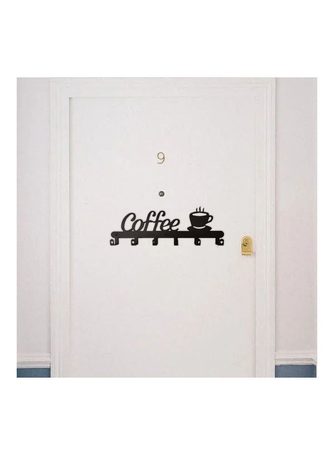 Coffee Shaped Hook Rack black - Image 2