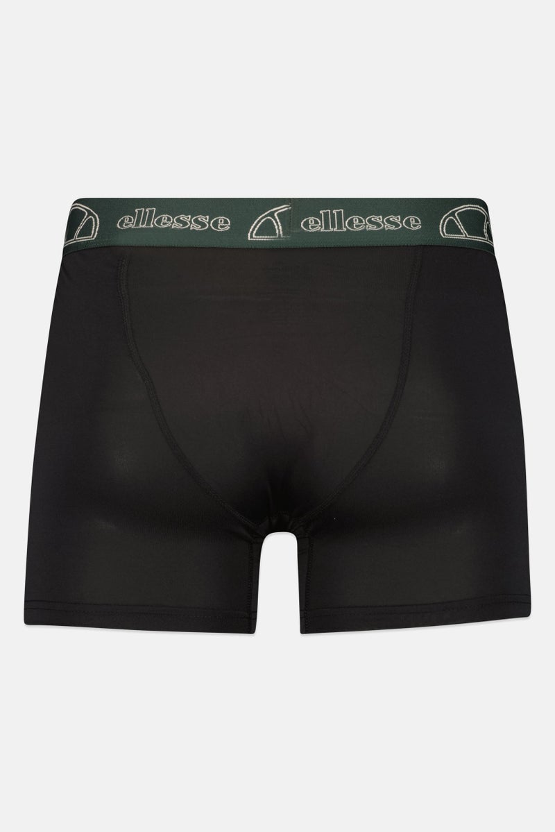 Ellesse شورت بوكسر للرجال 3 عبوات بشعار العلامة التجارية، أسود - Image 3