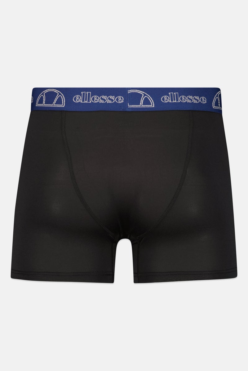 Ellesse شورت بوكسر للرجال 3 عبوات بشعار العلامة التجارية، أسود - Image 4