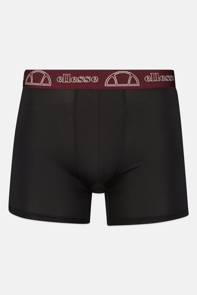 Ellesse شورت بوكسر للرجال 3 عبوات بشعار العلامة التجارية، أسود - Image 5