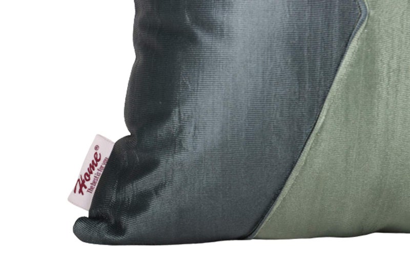 Home- The Best is for You Polyester Rectangular Striped Cushion Cover 12x18 Inch Pack of 2 (Grey::Green) - Image 4