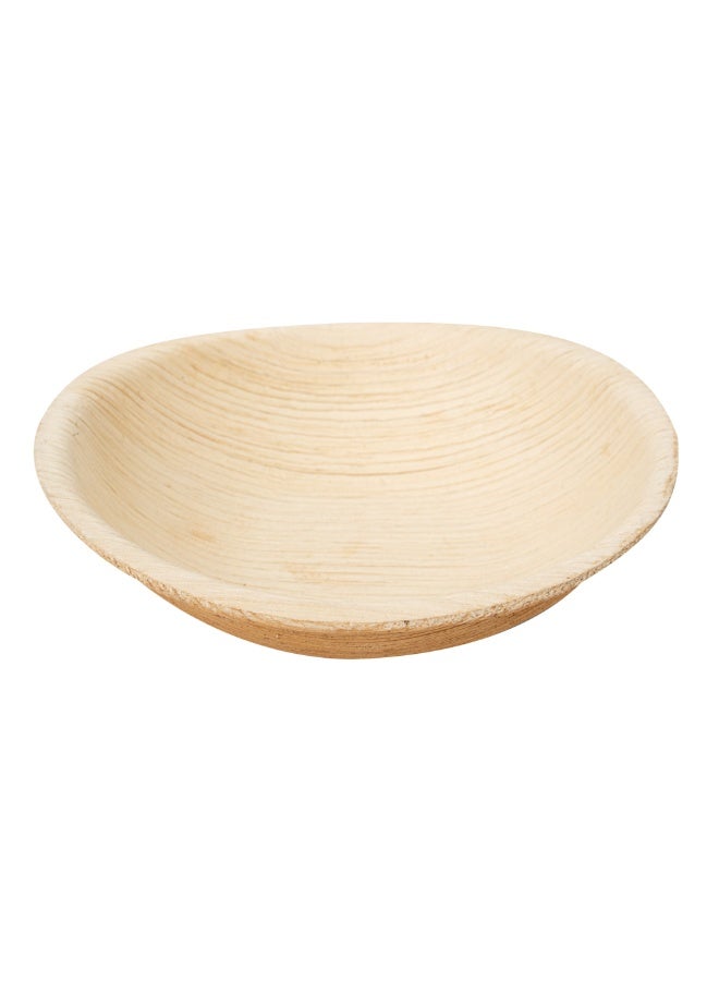 Restaurantware Indo 4 Ounce Round Palm Mini Bowls, 100 Microwavable Palm Leaf Appetizer Bowls- Freezable, Sustainable, Areca Palm Leaf Deep Bowls, Oven-Ready, For Hot & Cold Foods - Image 1