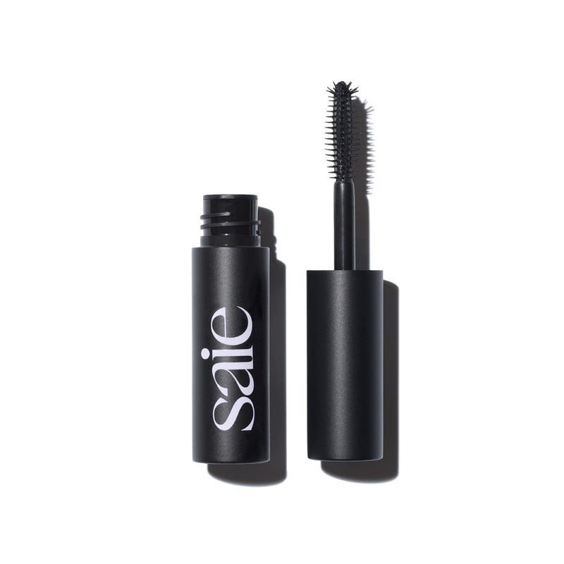 Saie Mini Mascara 101 - Lash Lengthening Mascara for Thick, Bold, Lifted Lashes - Buildable Eye Makeup Formulated to Strengthen and Condition with Rich Nutrients - Black (0.17 oz) - Image 1
