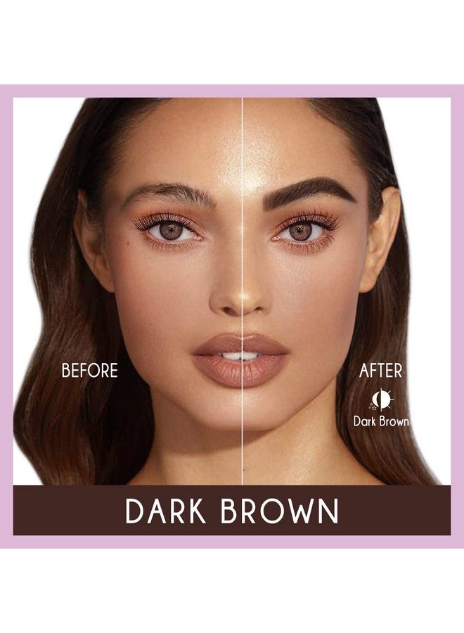 Cilrofelr Eyebrow Stamp Stencil Kit Eyebrow Stamp And Shaping Kit Brow Trio Eyebrow Pomade Kit One Step Brow Stamp Kit With 10 Brow Stencils Waterproof Longlasting Eyebrow Makeup Dark Brown - Image 3