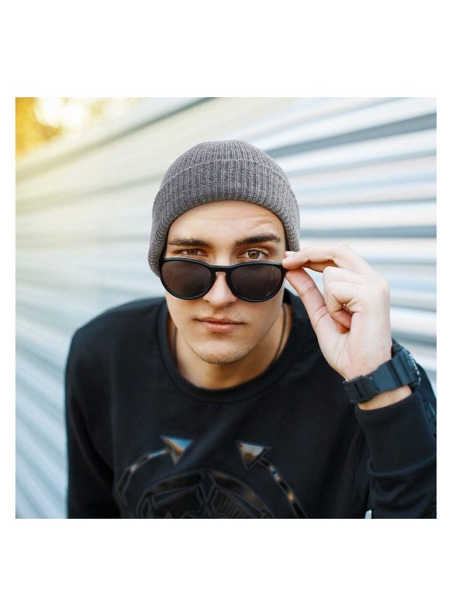 4 Pieces Trawler Beanie Watch Hat Roll up Edge Skullcap Fisherman Beanie  - Image 4