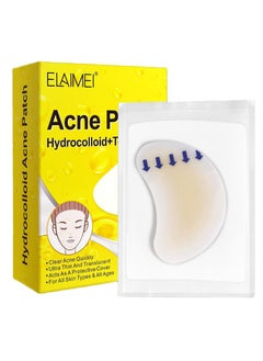 20 Pcs Acne Patches (Crescent-Shaped Patches) Hydrocolloid + Tea Tree Oil Quick Healing Ultra Thin Patches Hydrocolloid & Tea Tree Oil Infused Acne Removing Patches Unisex