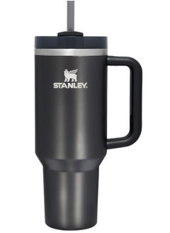 Stanley Quencher H2.0 FlowState 40oz Stainless Steel Vacuum Insulated Tumbler – Black Travel Mug with Leakproof Lid & Straw – Double-Walled, Reusable, Durable Drink Flask – Hot & Cold Beverage Cup for Gym, Commute, Office & Outdoor Use  - Image 1