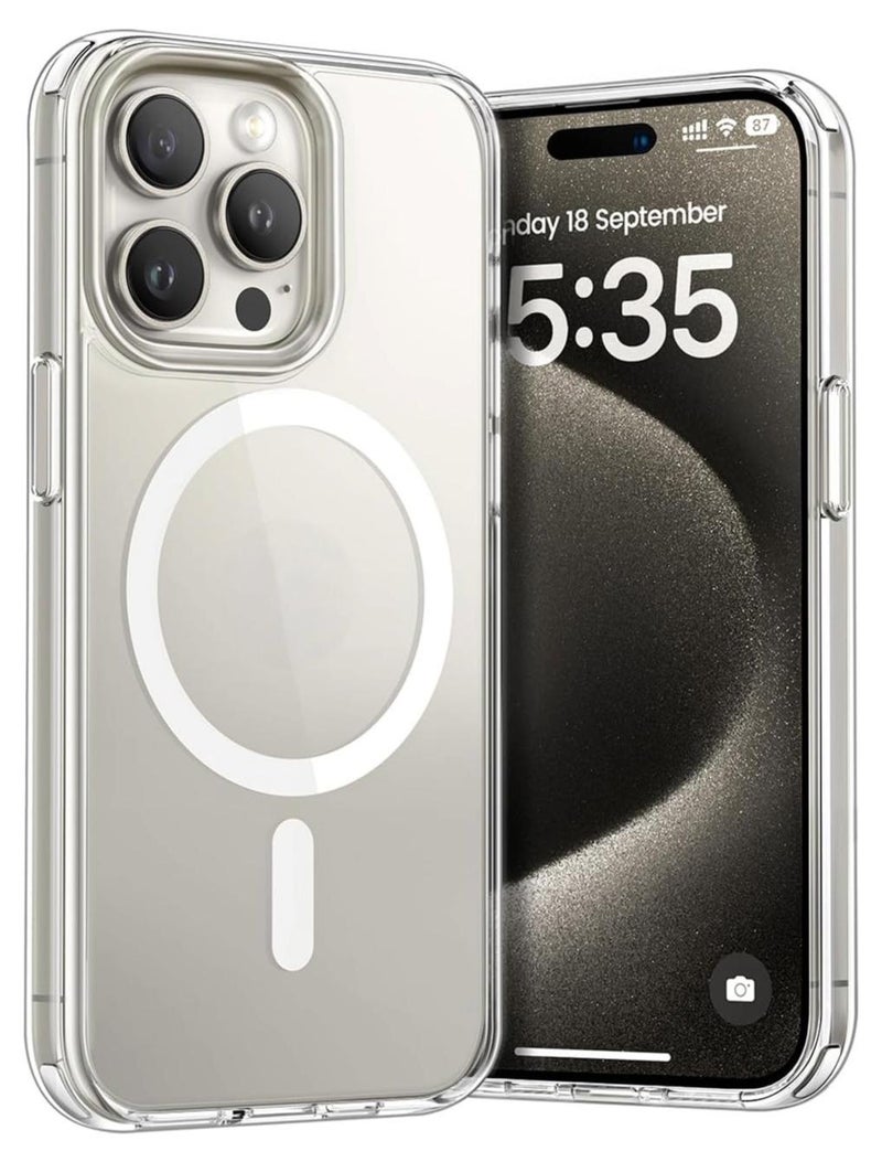 ACLIX Magnetic Case for iPhone 15 Pro [Shockproof & Slim] Clear Hard Back Cover with high-Grade Protection - Image 1