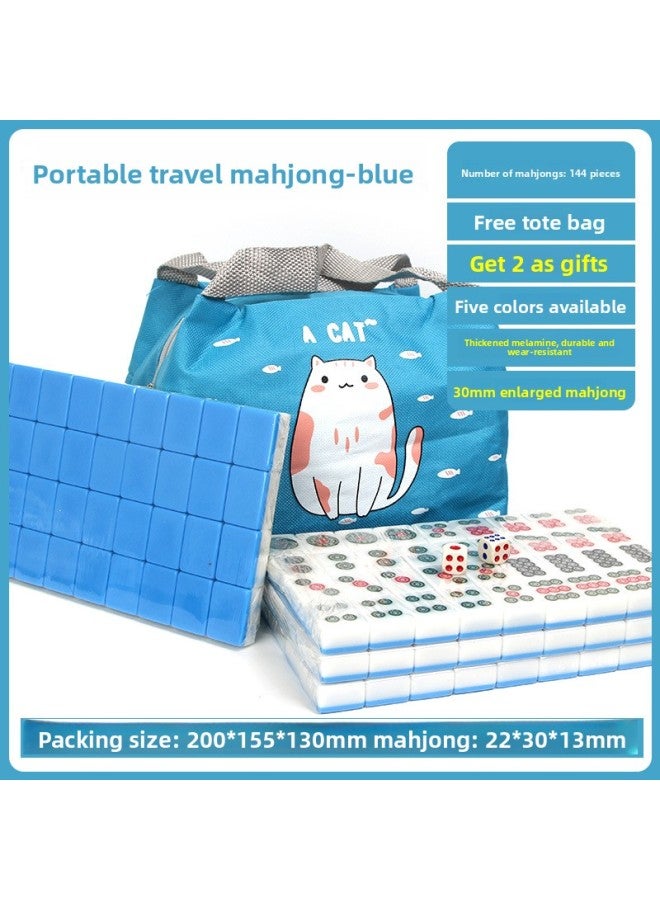 Portable Mini Mahjong Brand Small Size Travel Dormitory Outdoor Mahjong Mini Hand Rub Internet Celebrity Home Entertainment Mahjong Brand