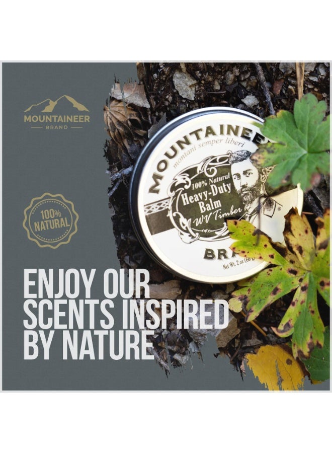 Mountaineer Brand Natural Heavy Duty Beard Balm | Timber Scent | Made in West Virginia | Beard Tamer | Conditions, Softens, Tames, Style | 2oz - Image 4