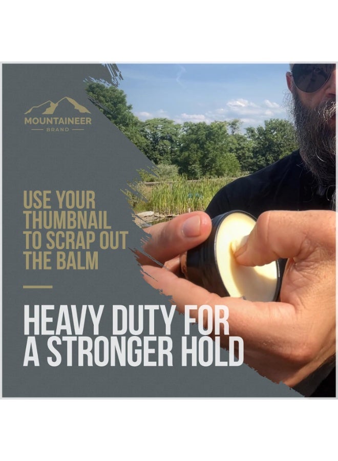 Mountaineer Brand Natural Heavy Duty Beard Balm | Timber Scent | Made in West Virginia | Beard Tamer | Conditions, Softens, Tames, Style | 2oz - Image 3