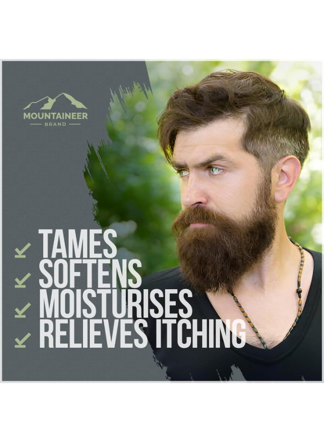 Mountaineer Brand Natural Heavy Duty Beard Balm | Timber Scent | Made in West Virginia | Beard Tamer | Conditions, Softens, Tames, Style | 2oz - Image 2