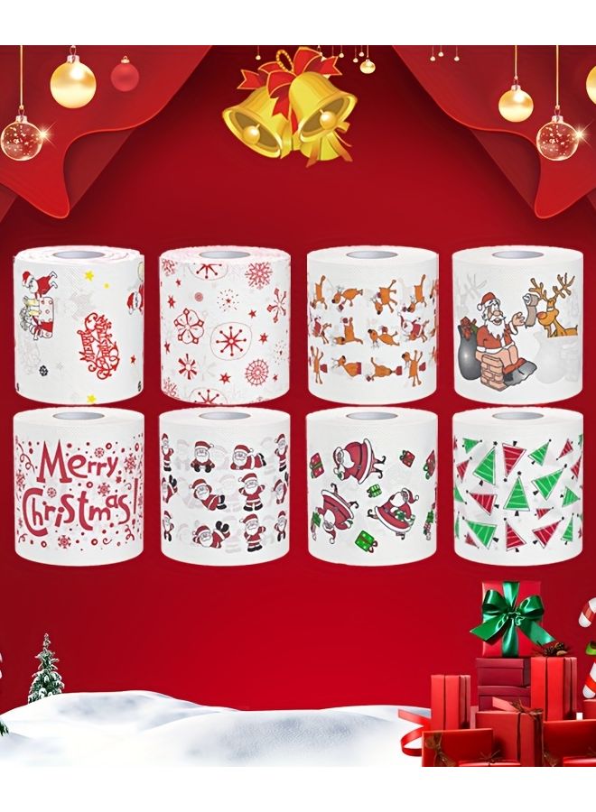 ورق كريب عيد الميلاد ٢ لفائف صندوق هدايا أحمر أخضر ذهبي ديكورات العطلات - Image 2