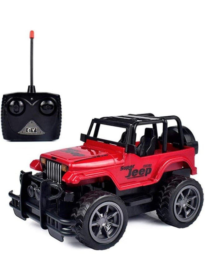 RC Race Car, 1:24 Super Jeep Off-Road Vehicle Radio Remote Control Car Toy with Light for Boys Girls Children Teenagers