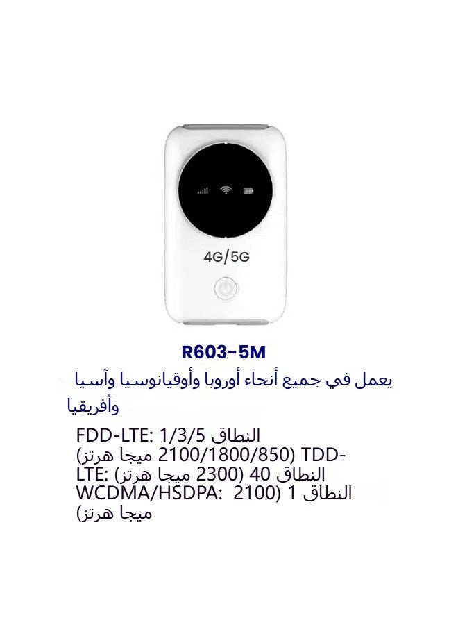 Portable Mobile WiFi, 4G LTE Portable WiFi SIM Card Slot Unlock 5G WiFi Wireless Lightweight portable wifi sharer - Image 2