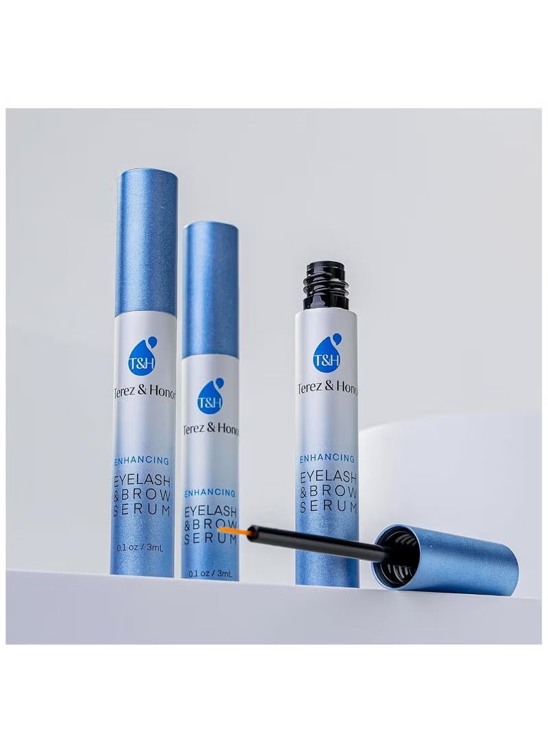 Natural Eyelash Growth Serum and Brow Enhancer to Grow Thicker, Longer Lashes for Long, Luscious Lashes and Eyebrows 3ml