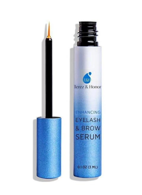 Natural Eyelash Growth Serum and Brow Enhancer to Grow Thicker, Longer Lashes for Long, Luscious Lashes and Eyebrows 3ml