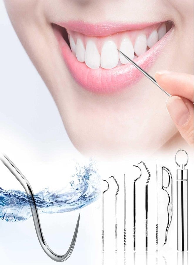 SHREESAMP Teeth Cleaning Tools Kit, Dental Floss Toothpicks Set With Aluminum Tube, Dental Tools Reusable Toothpicks, Teeth Braces Cleaning Tools Kit For Outdoor Camping Traveling - Image 5
