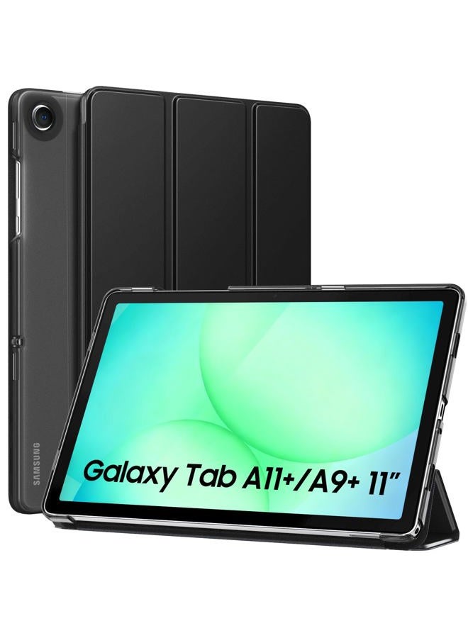 MoKo Case for Galaxy Tab A9+/A9 Plus 11 inch 2023, Slim Stand Protective Smart Cover with Hard PC Translucent Back Shell for Tab A9 Plus Tablet (SM-X210/X216/X218), Auto Wake/Sleep, Black - Image 1