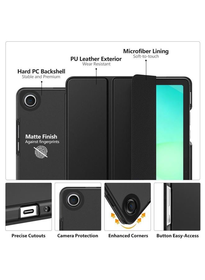 MoKo Case for Galaxy Tab A9+/A9 Plus 11 inch 2023, Slim Stand Protective Smart Cover with Hard PC Translucent Back Shell for Tab A9 Plus Tablet (SM-X210/X216/X218), Auto Wake/Sleep, Black - Image 3