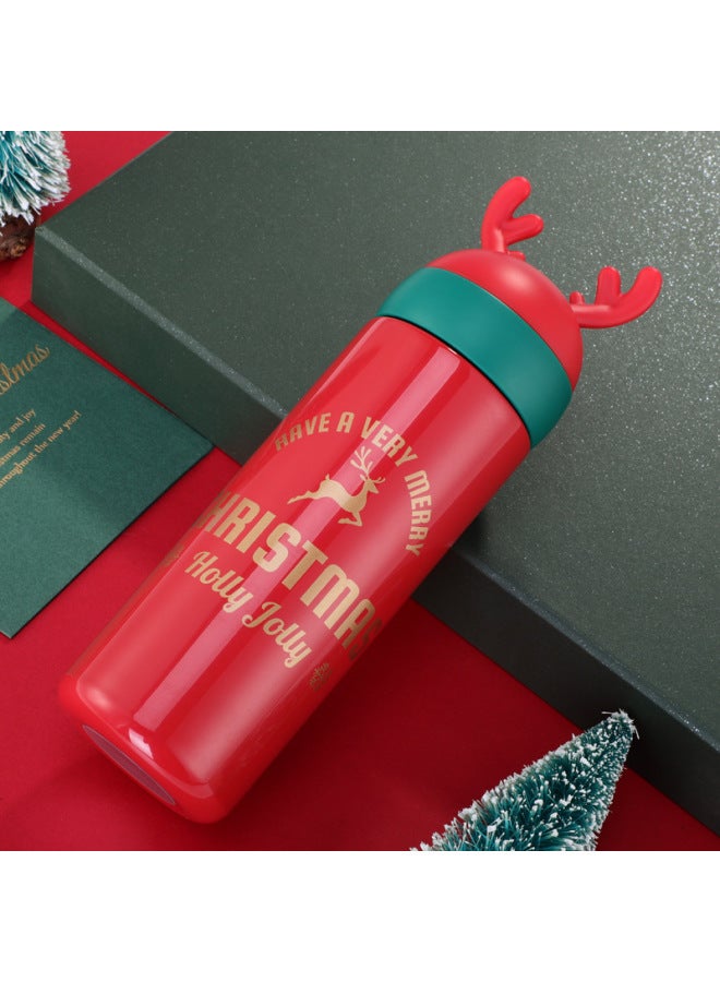 Cute Christmas Deer Thermos Cup Cute Elk Corner Casual Student Stainless Steel Water Cup Logo