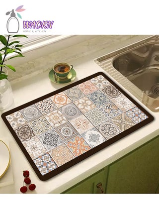 Coffee Machine Absorbent Mat Dish Drying Mat Water Absorbent Mat for Kitchen Heat Resistant Drainer Mat Easy to Clean Dish Rack Pad with Non-Slip Rubber Back Leave-In Insulation 40×50cm - pzsku/Z194411D3E8EDEF7360F5Z/45/_/1717047293/4031b6f2-cac1-4de8-9725-e4b0cf69da18