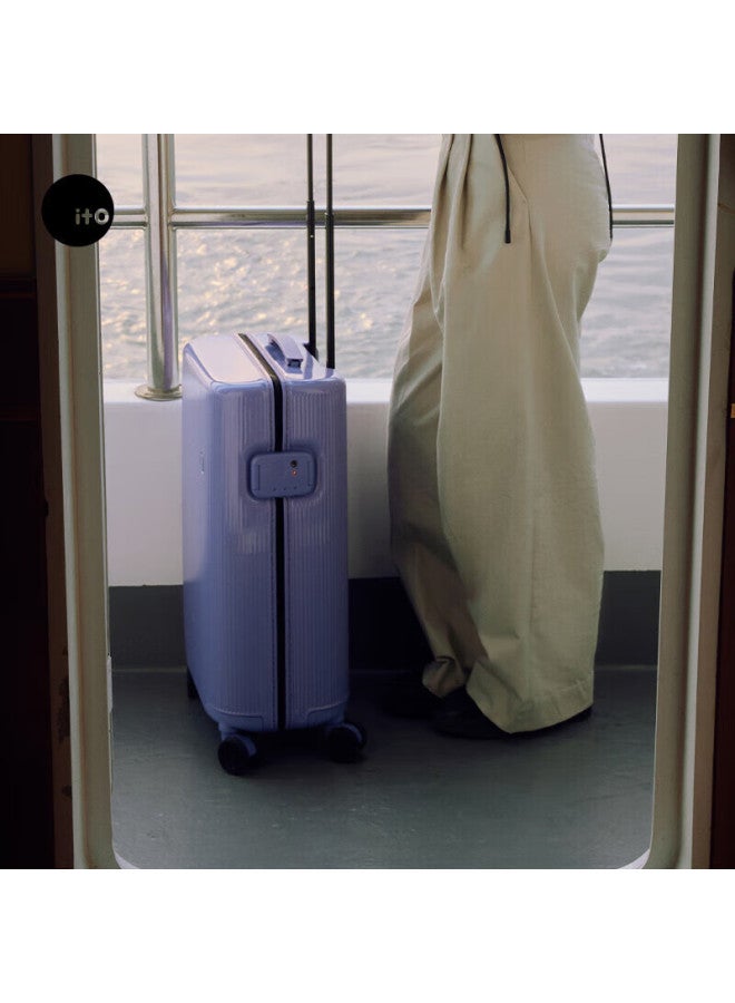 Ito Luggage Pistachio2 Suitcase, Large Capacity Trolley Case For Men And Women, Carry-on Luggage, Digital Purple, 20 Inches - Image 2