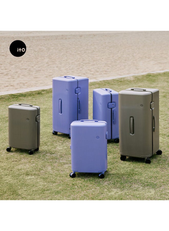 Ito Luggage Pistachio2 Suitcase, Large Capacity Trolley Case For Men And Women, Carry-on Luggage, Digital Purple, 20 Inches - Image 3