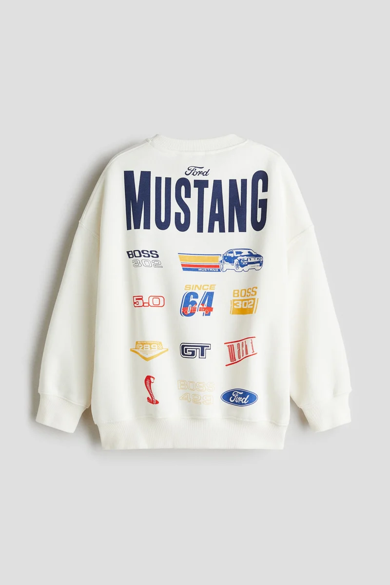 H&M 2-piece printed sweatshirt set