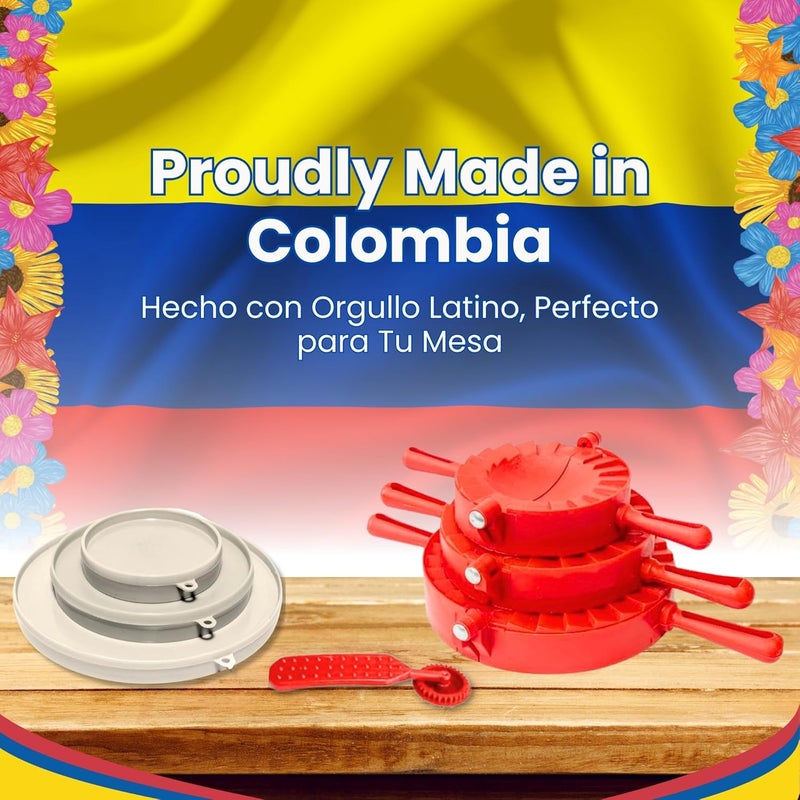 TRAITOOLS Molde Para Empanadas (3 Uds) con Molde para Arepas (3 sizes) y Pasta Cutter - Empanada Maker Press Ideal for Quesadilla Crimper, Dumpling Wrappers, Tortillas, Pierogies - Image 3