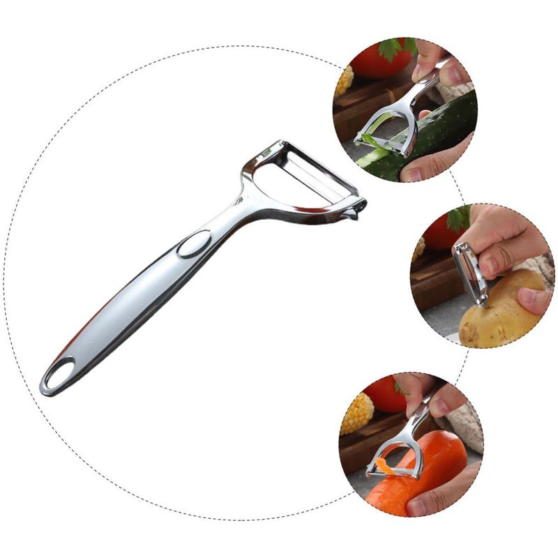 Zinc Alloy Y Shaped Fruit Peeler Multifunctional Kitchen Vegetable Peeler Tool - Image 4