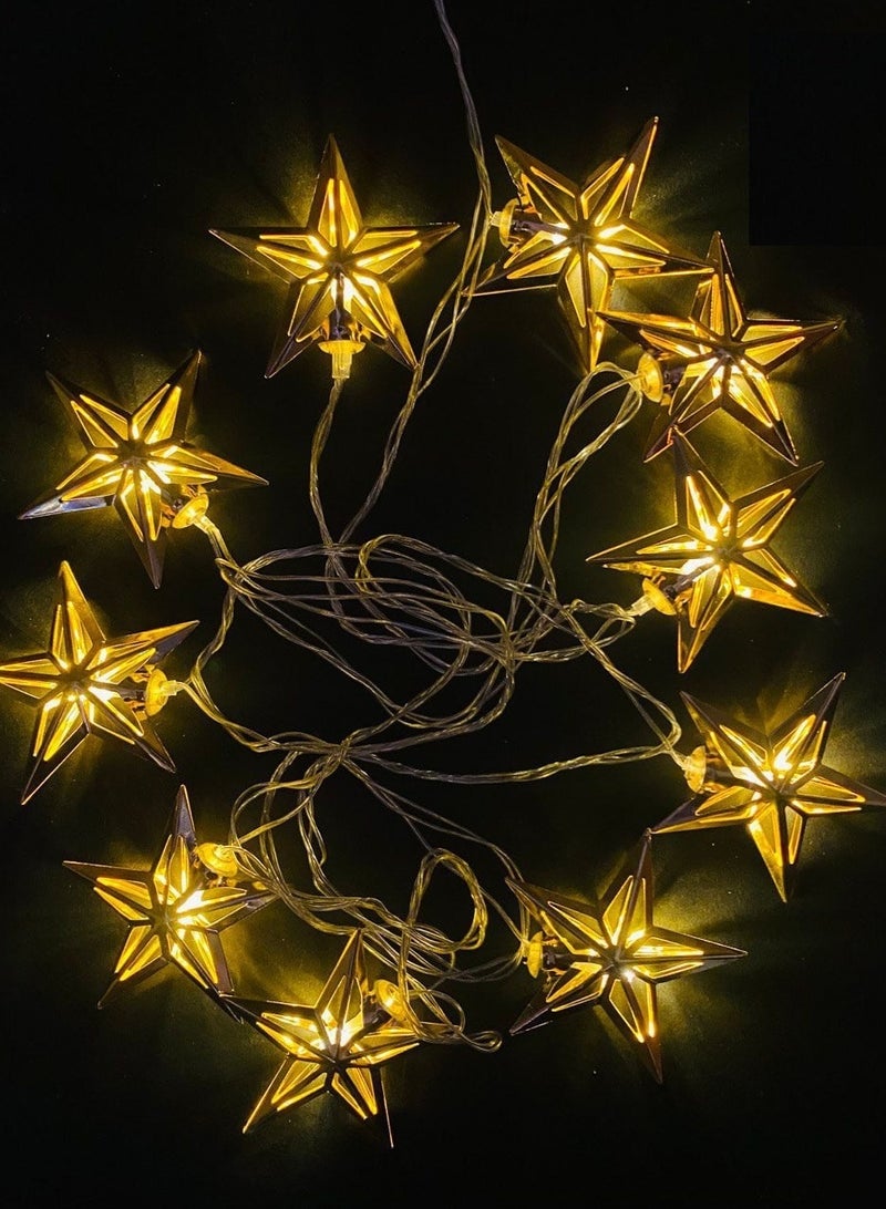 فرع نحاس نجمة كبيرة 2 متر سلسلة مصباح للديكور ذهبي - Image 1