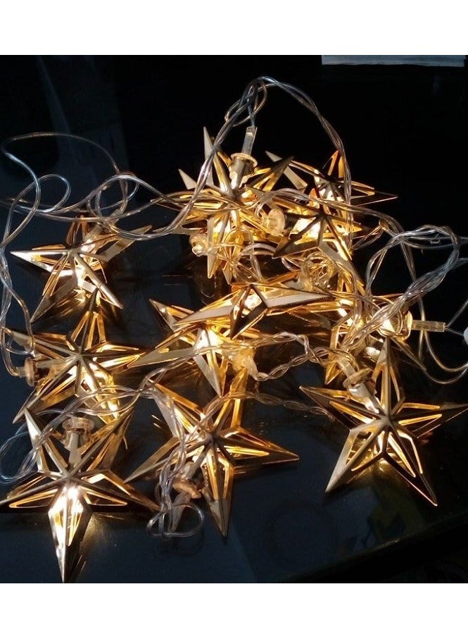 فرع نحاس نجمة كبيرة 2 متر سلسلة مصباح للديكور ذهبي - Image 2